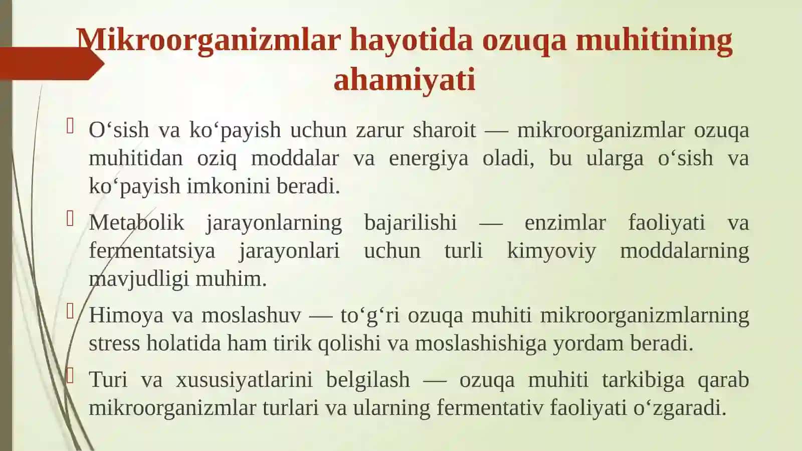 Ozuqamuhitlari,tasnifivaungaqo’yilgantalablar 3