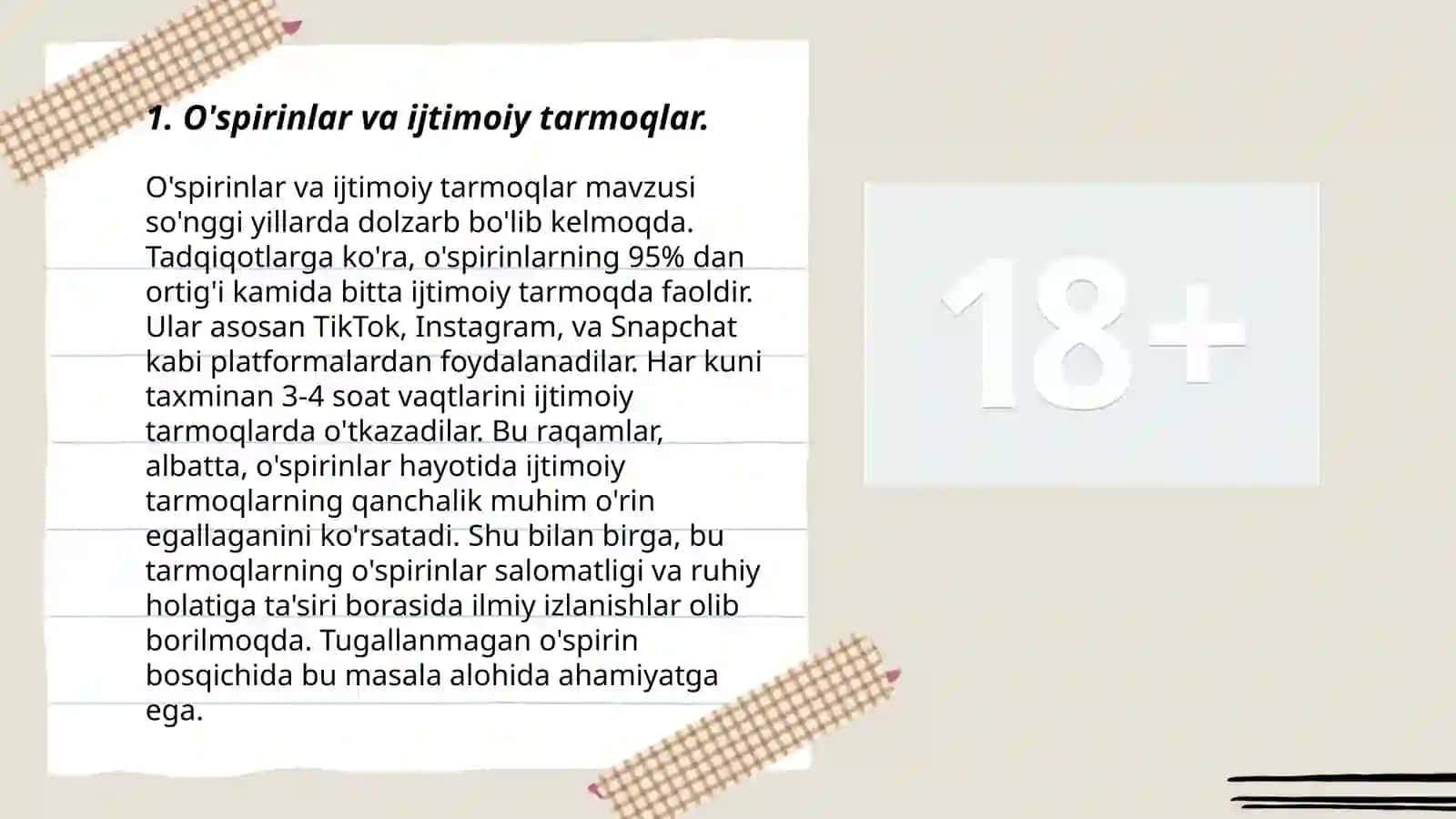 Ijtimoiy tarmoqlar o'spirin yoshdagilarni oz ozini baholashga va ozini taqdim etishga qanday tasir qiladi 3