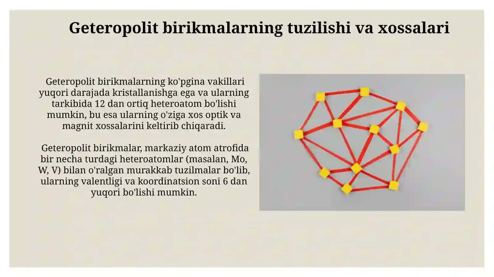 d-elementlarning izopoli, pereokso va geteropoli birikmalari va ularning xossalari 3