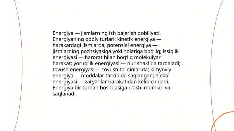 Energiya va uning turli manbalari 3