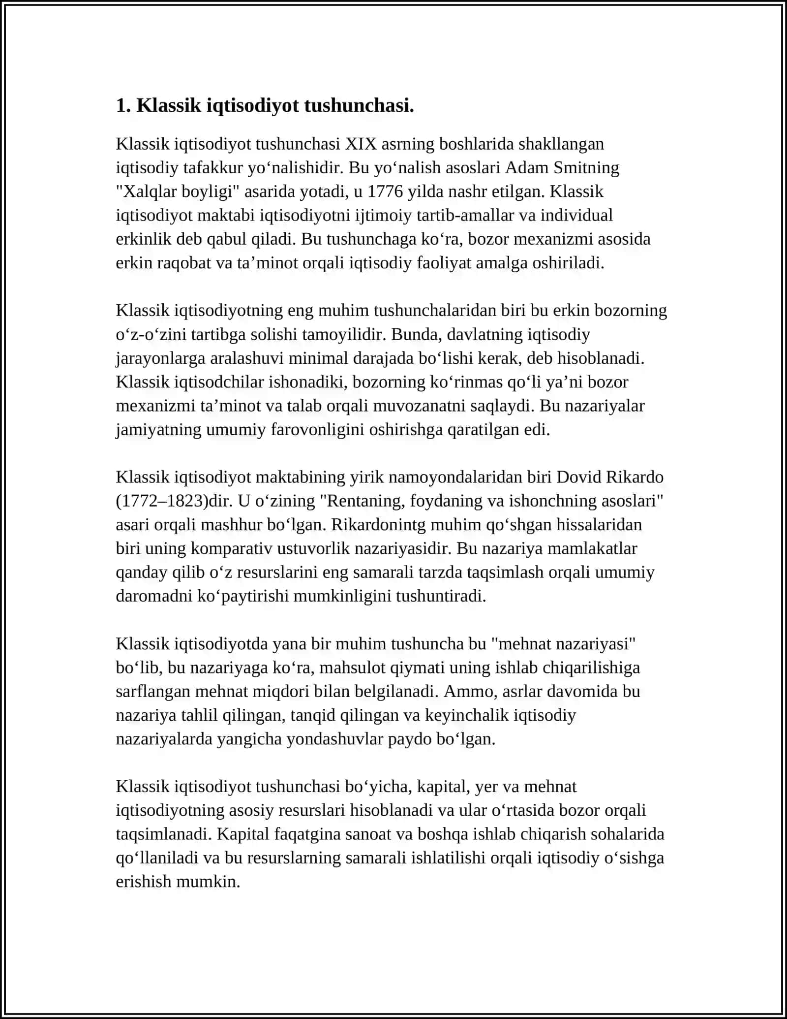 KLASSIK IQTISODIY MAKTABDA MUQOBIL ĢOYALARNING MOHIYATI 3