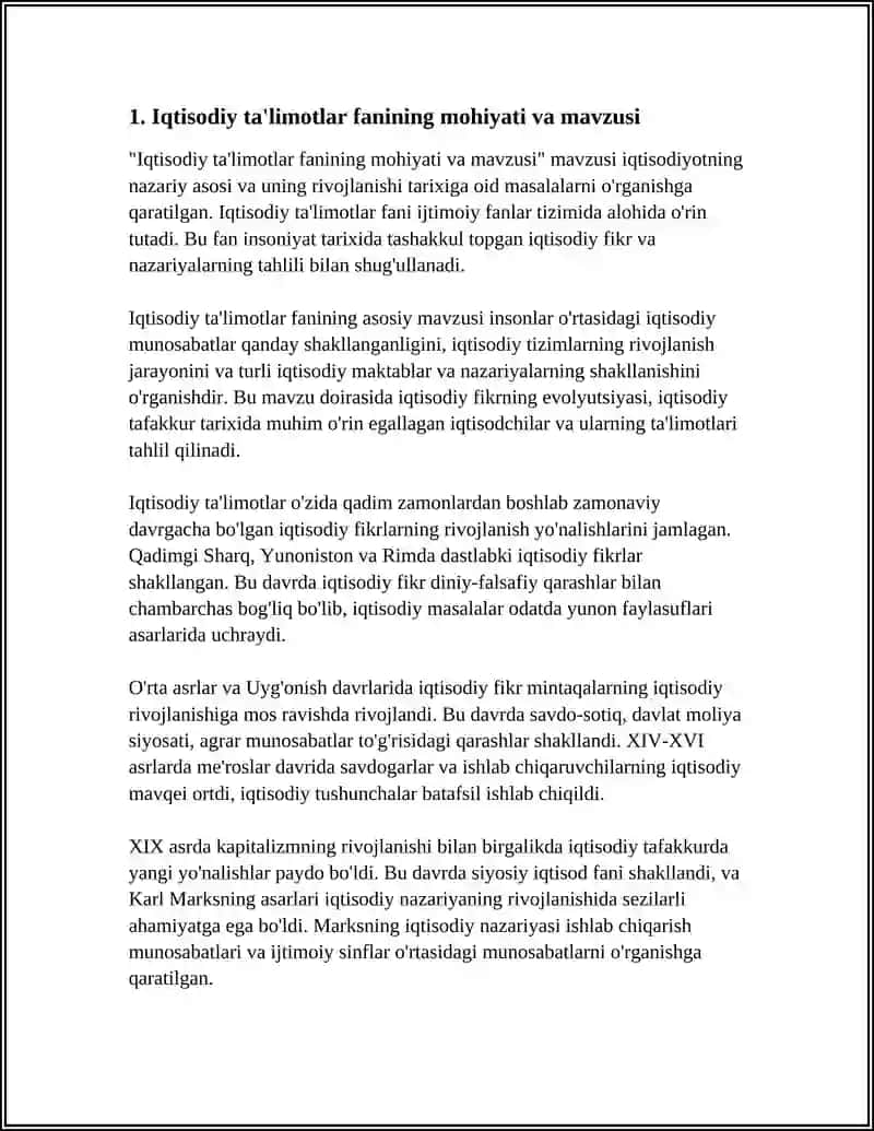 Iqtisodiy ta'limotlar fanining mohiyati va mavzusi 3