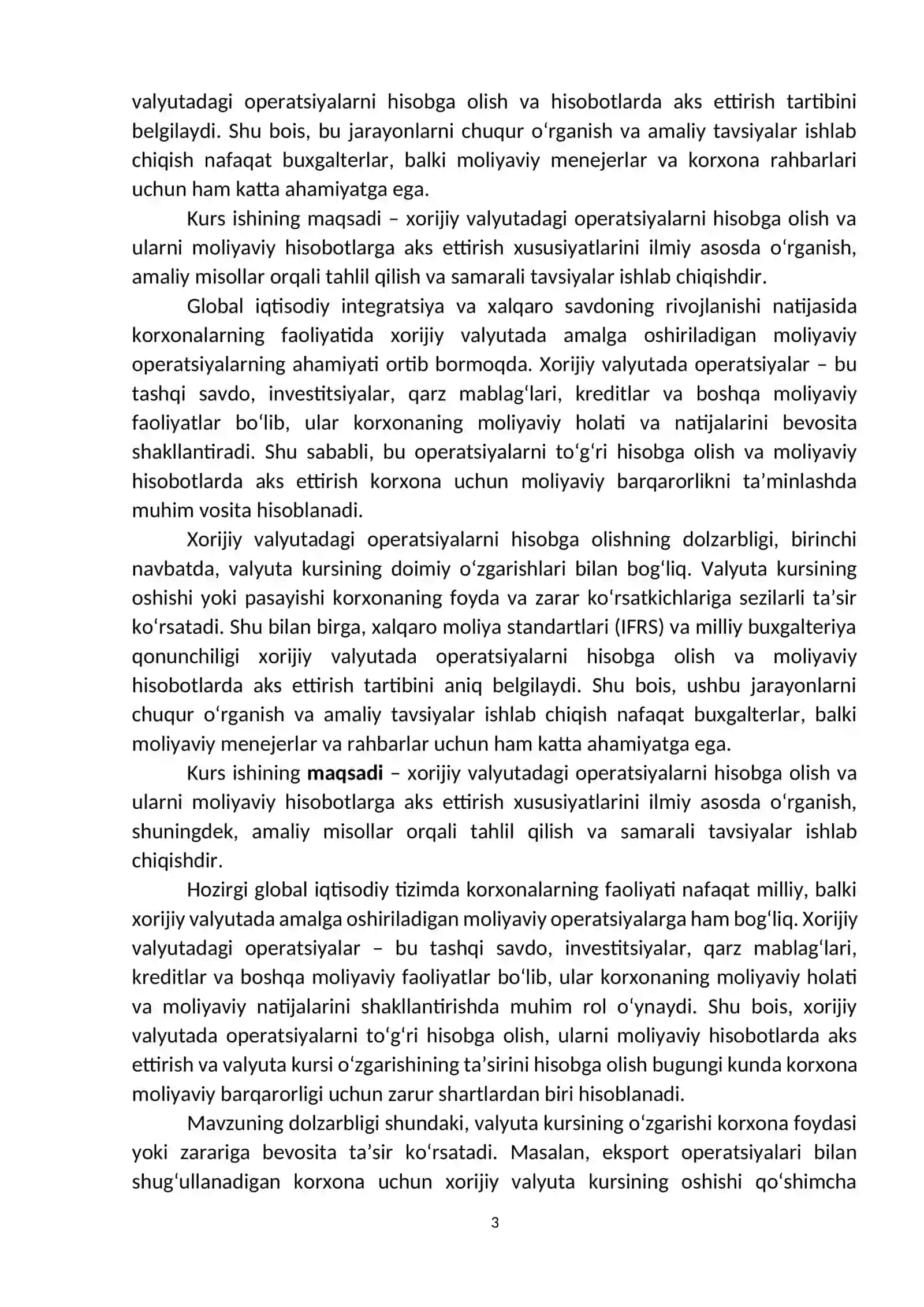 Xorijiy valyutadagi operatsiyalarni hisobga olish va moliyaviy hisobga aks ettirishning xususiyatlari 3