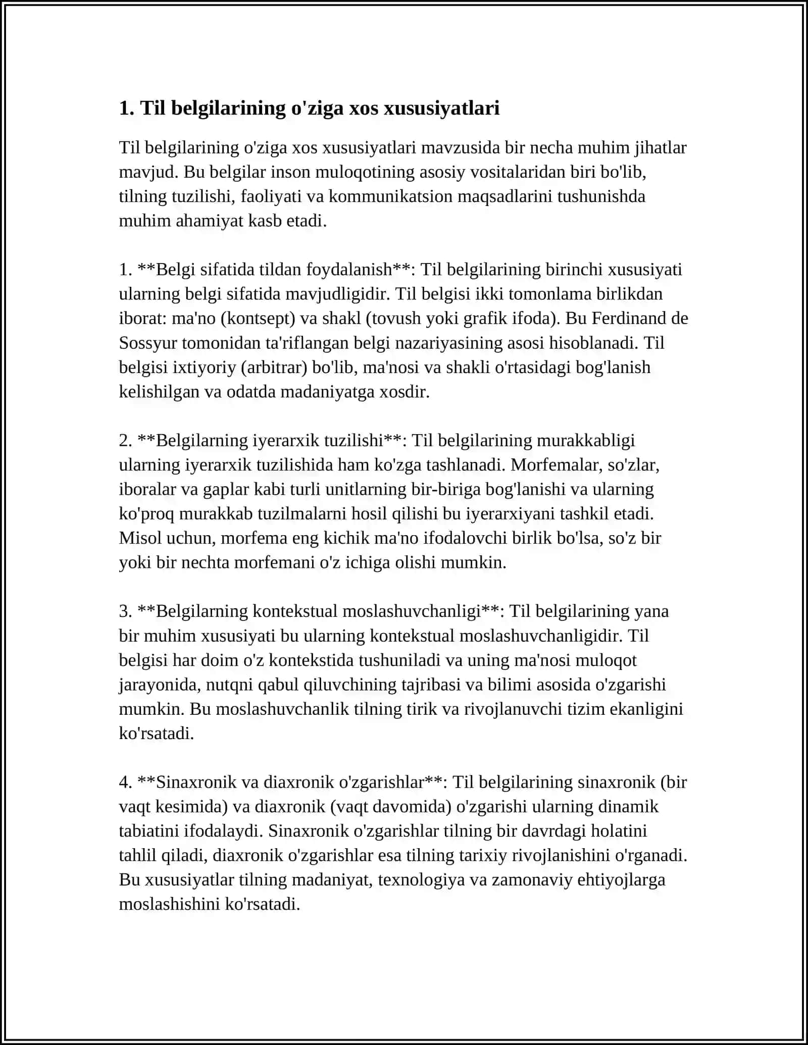 Til belgilarining o'ziga xos xususiyatlari 3