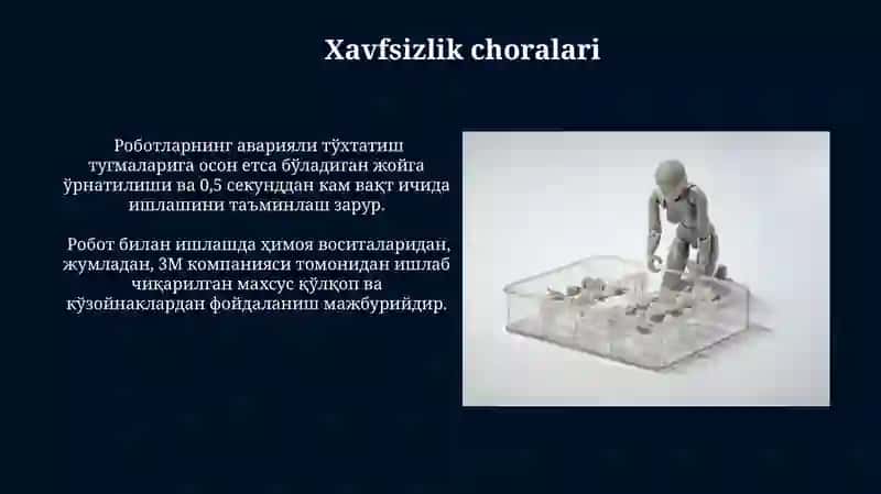 Sanoat robotlari strukturasi va ularning tuzilishi 3