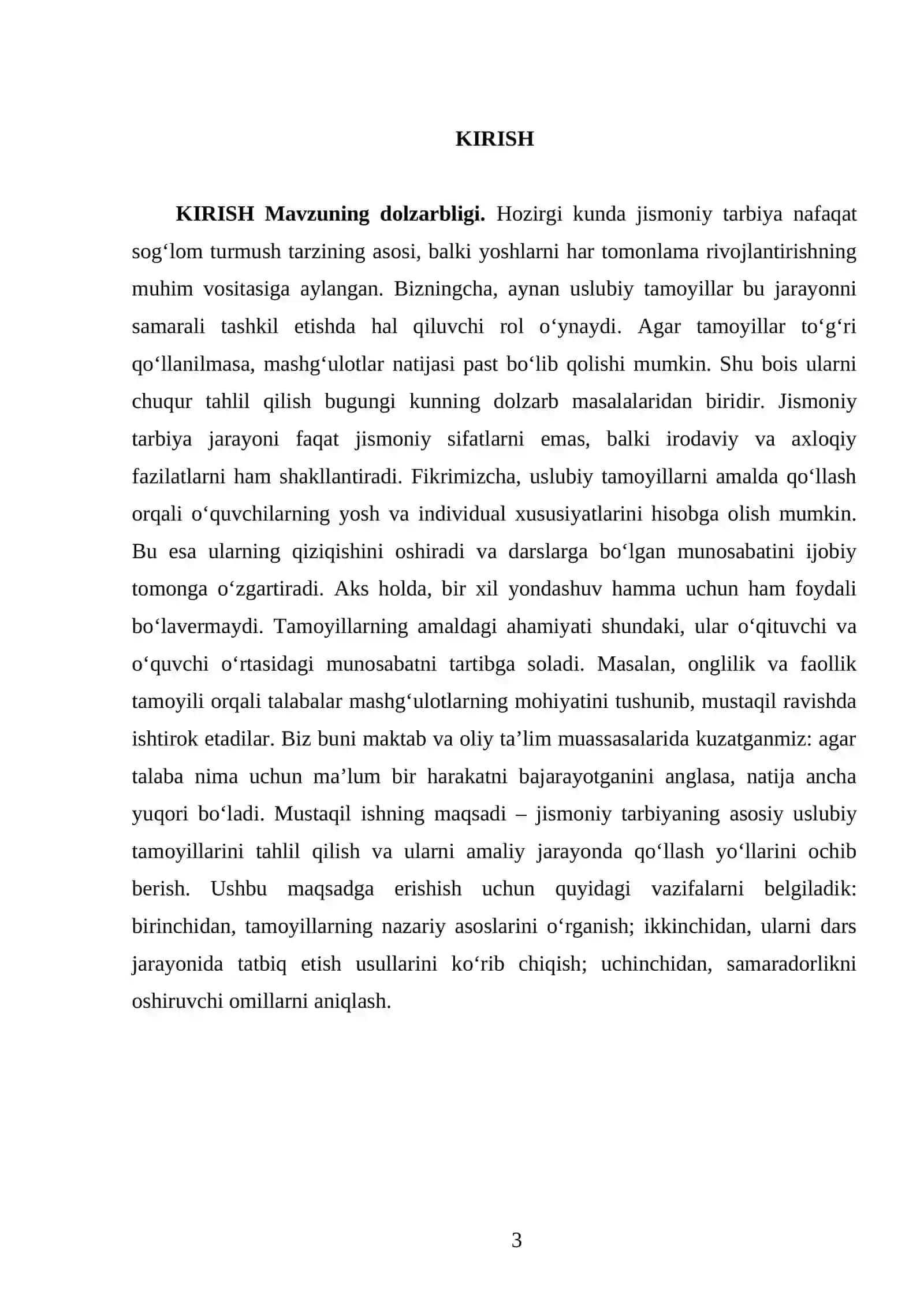 Jismoniy tarbiyaning uslubiy tamoyillari hamda jismoniy tarbiya jarayonida ularni amalga oshirish yo`llari 3
