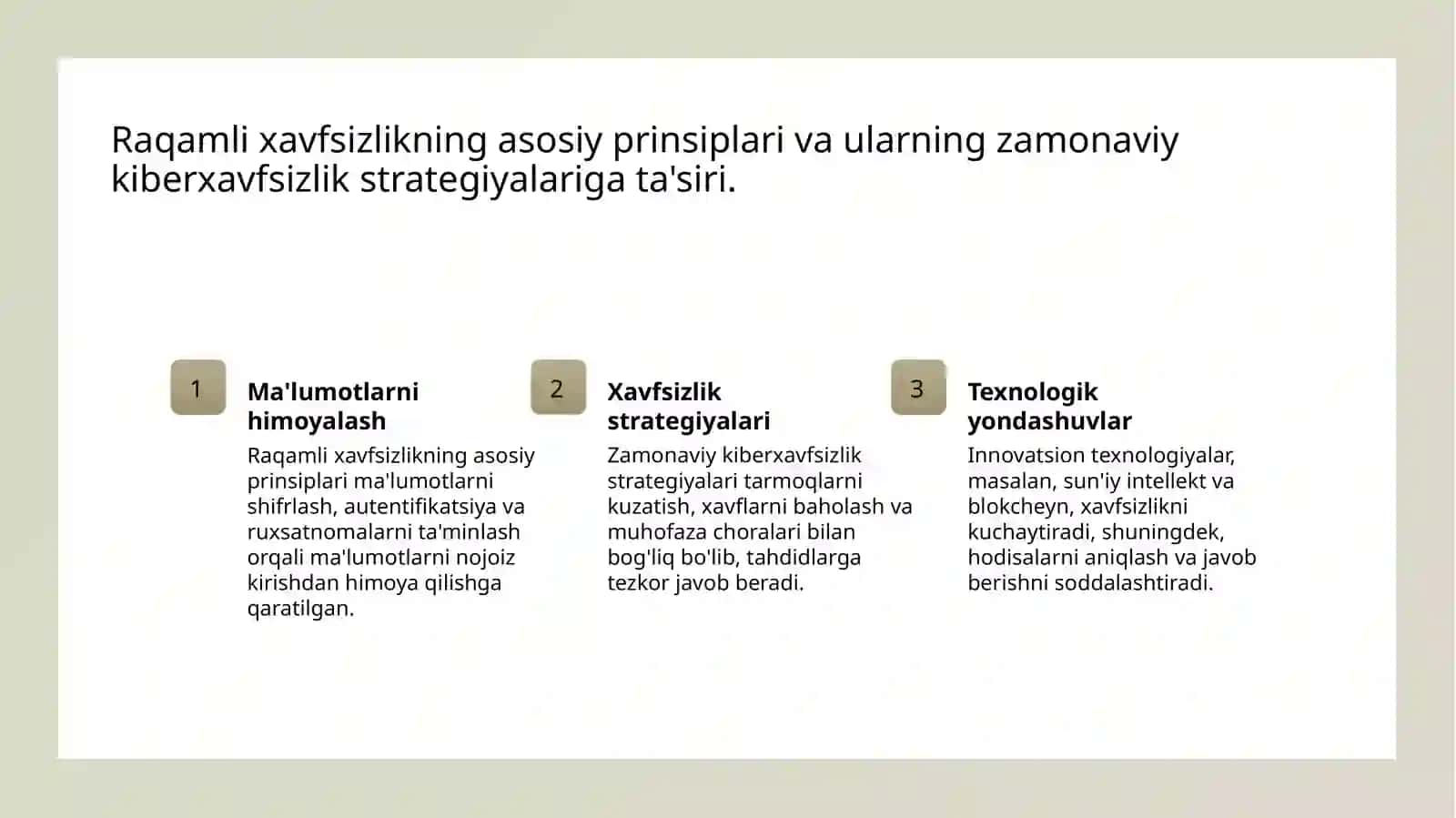 XAVFSIZLIK, XAVFSIZLIK VA NOSOZLIKLARNI BARTARAF ETISH 3