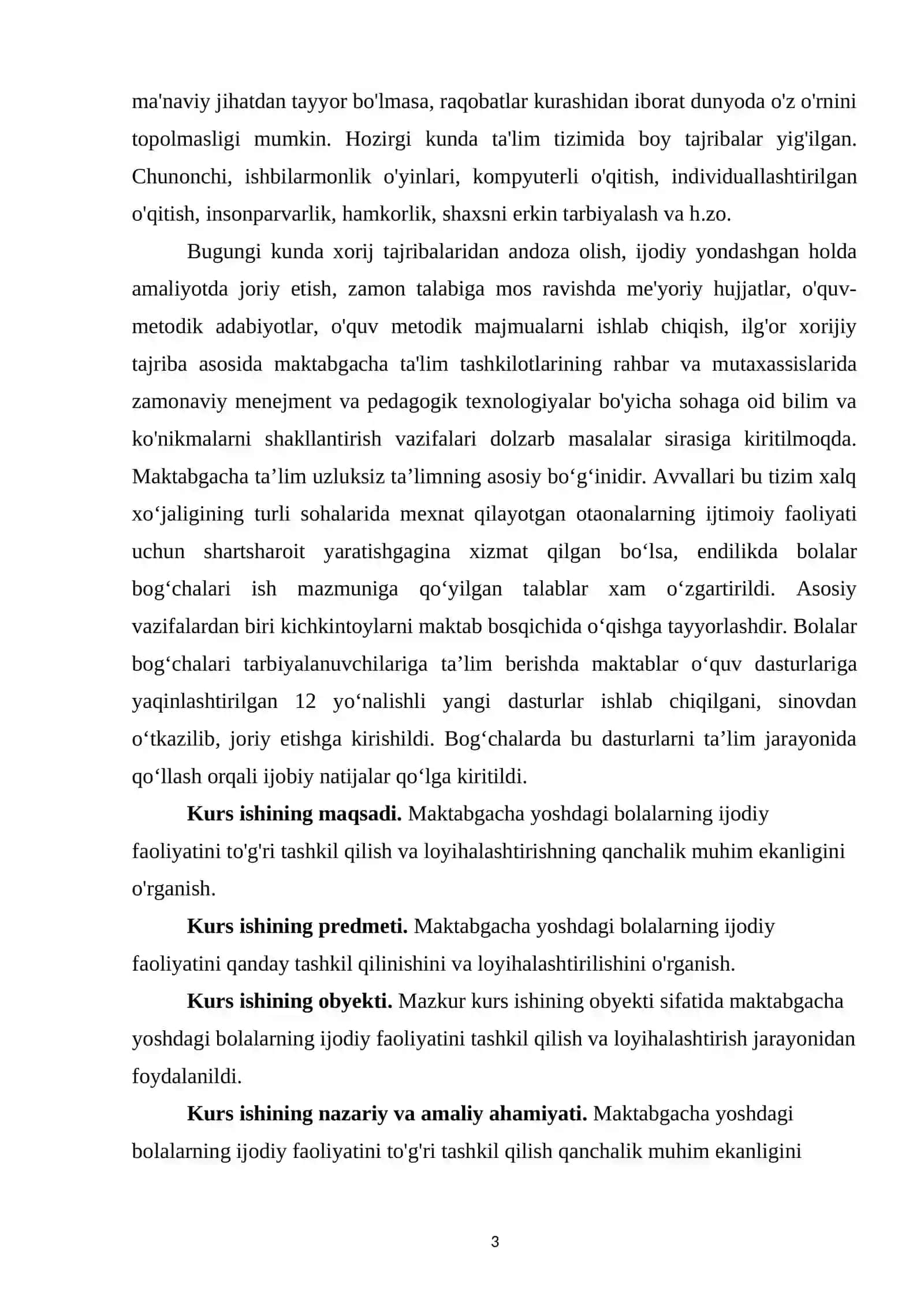 MAKTABGACHA TA’LIM TASHKILOTLARIDAGI TARBIYALANUVCHILAR FAOLIYATINI RIVOJLANTIRISHNING LOYIHALASHTIRISH XUSUSIYATLARI 3