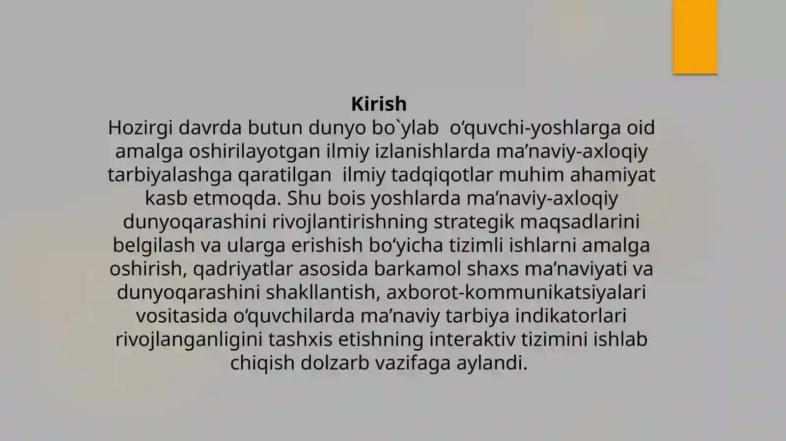 PSIXIK RIVOJLANISH VA UNI DAVRLASHTIRISH MUAMMOSI 3