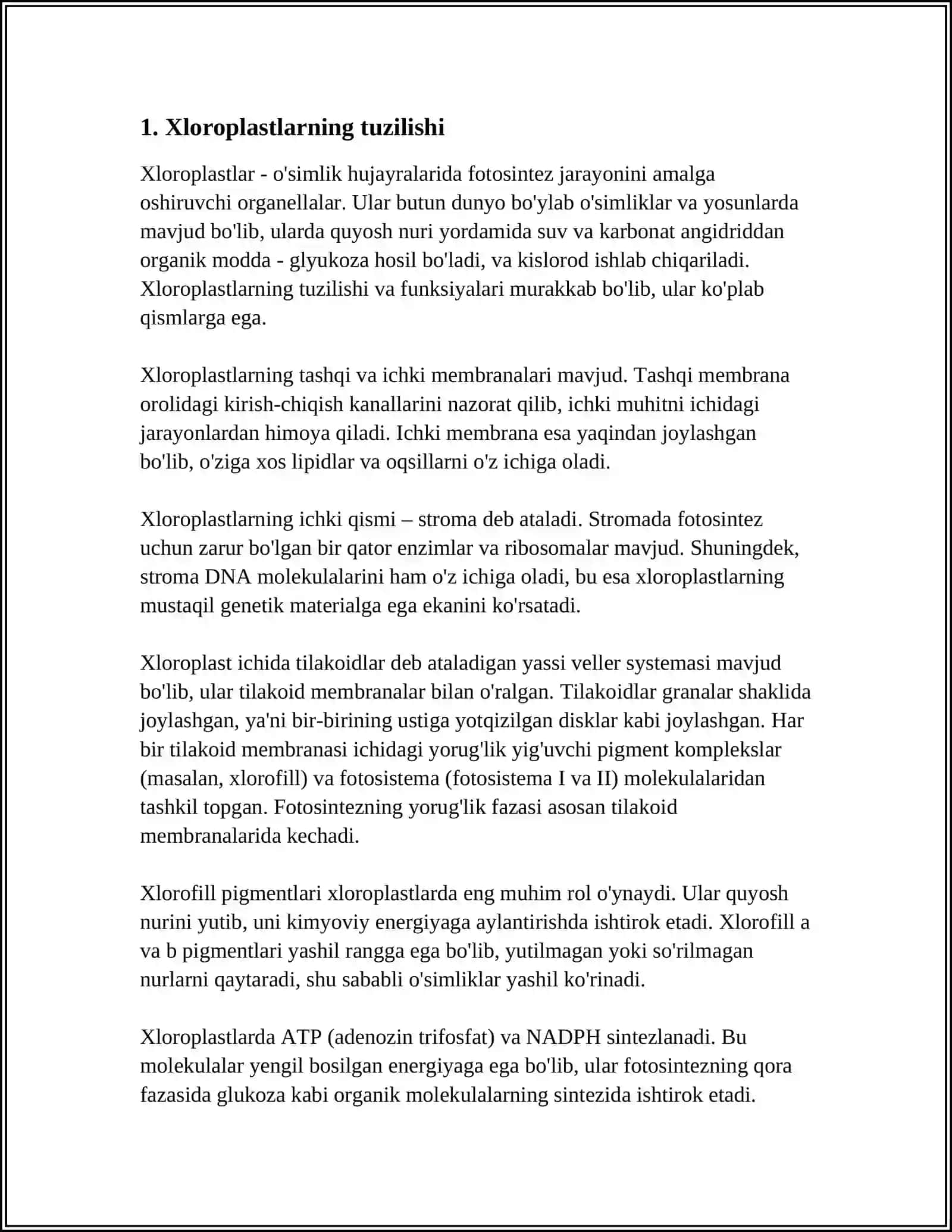 XLORAPLASTNING TUZULISHI, VAZIFALARI SHAKILLANISHDA MUHIT OMILLARINING TA'SIRI 3