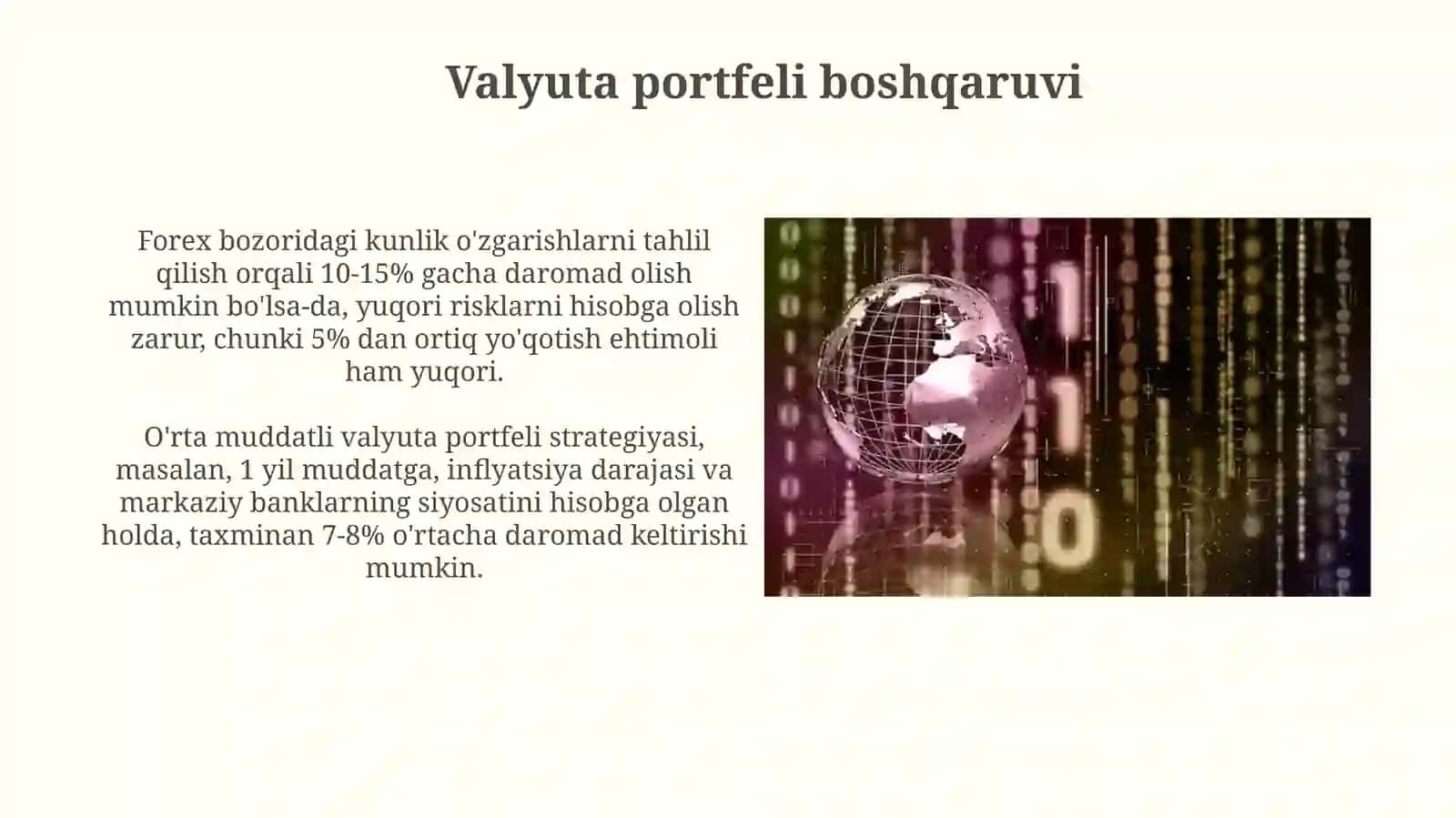 Global valyuta o'zgarishlari va investitsiya strategiyalari 3