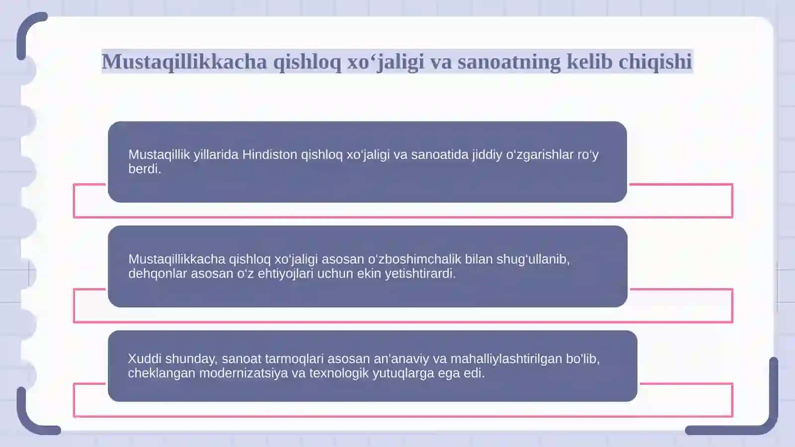 Mustaqillik yillarida qishloq xo‘jaligi va sanoatdagi o‘zgarishlar 3