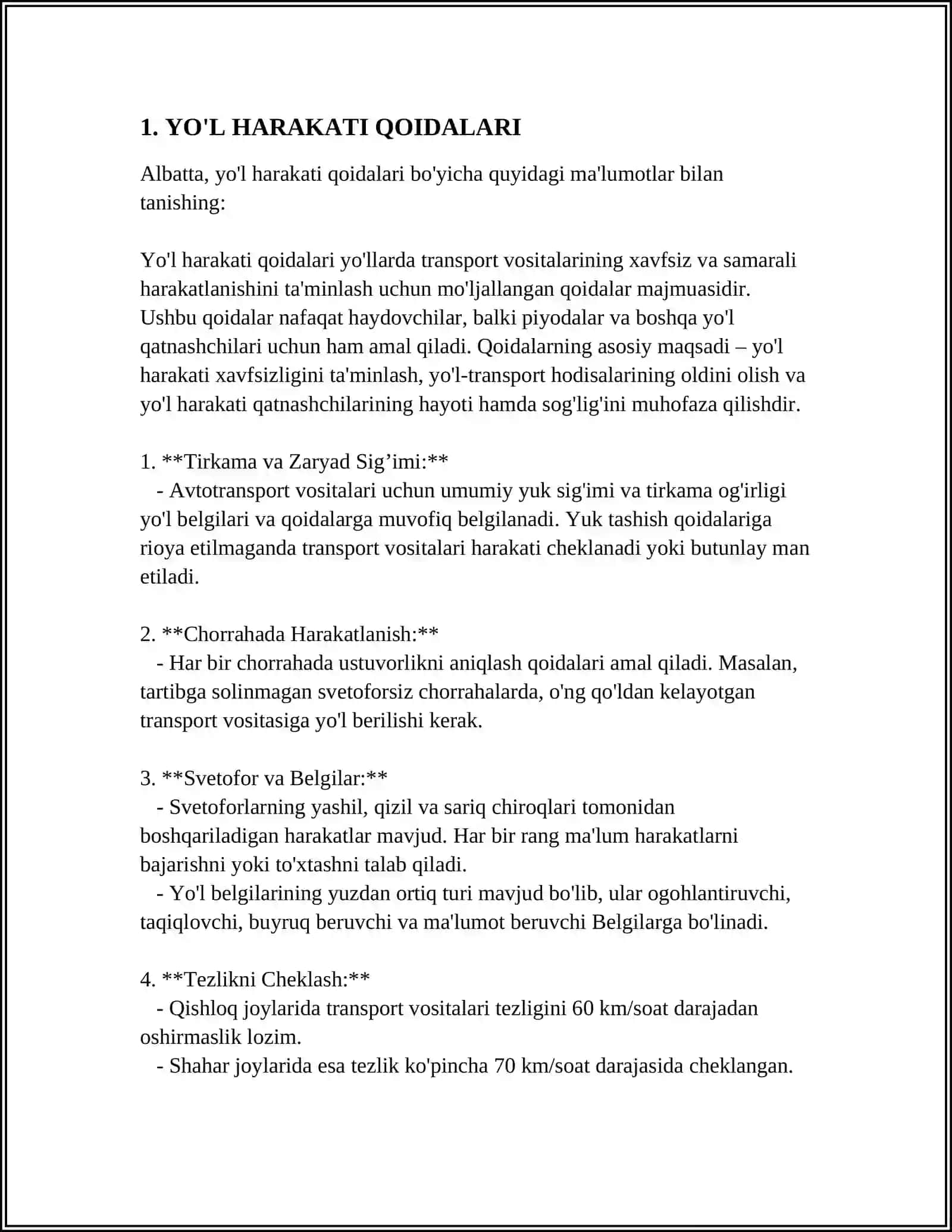 MUSTAQIL ISH Mavzu: YOLOVCHILARNI TASHISH SHARTNOMALARI 3