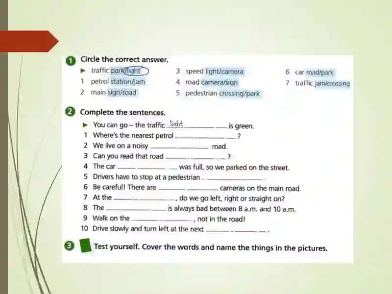 LESSON 9. I CAN TALK ABOUT ROADS AND TRAFFIC 3