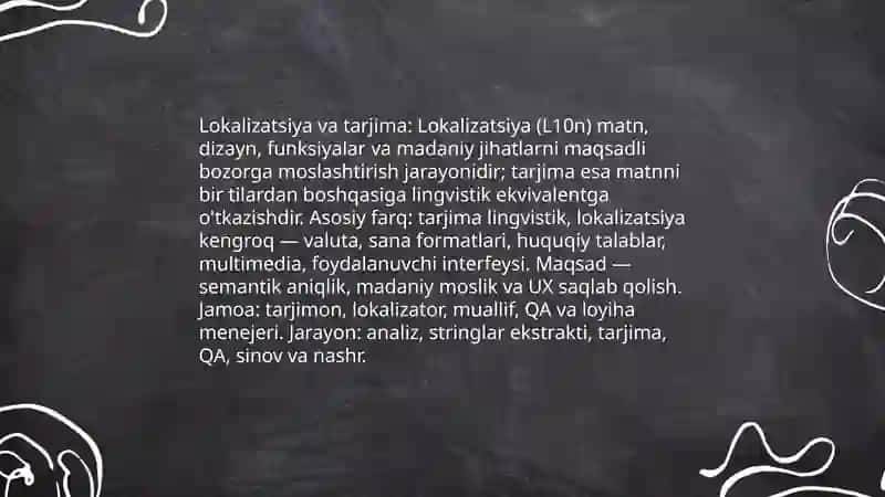 Localisation in translation 3
