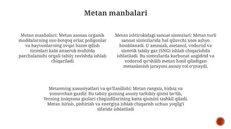Metan Asosidagi Sanoat Sintezlari 3