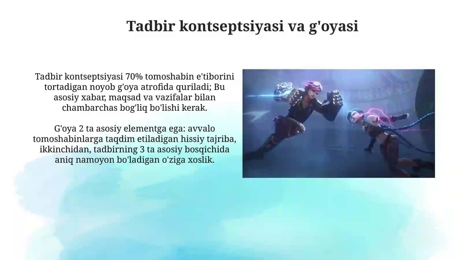 Animatorlik xizmatida madaniy, koʻngil ocharlardagi birlar ssenariysini tuzish 3