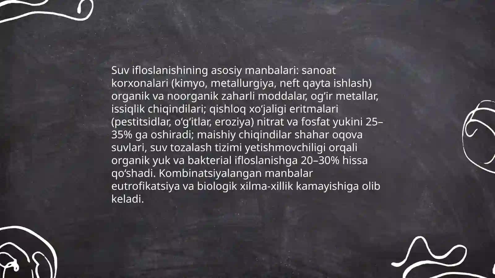 Suvning ifloslanishi va tozalash texnologiyalari 3