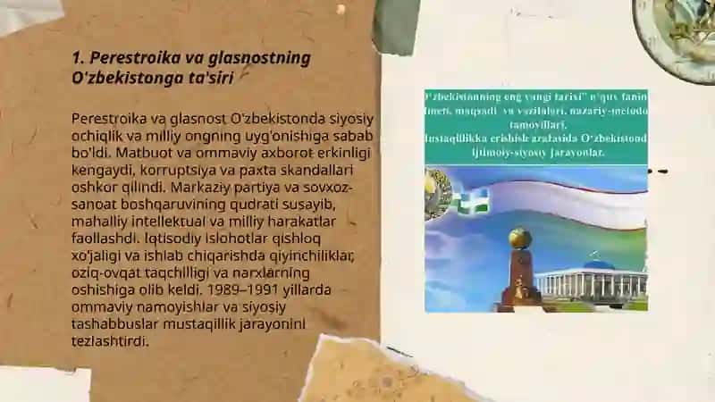 Mustaqillikka erishish arafasida o'zbekistondagi ijtimoiy-siyosiy jarayonlar 3