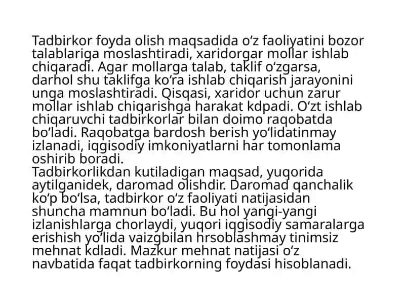 Tadbirkorlik huquqi subyektlarini qayta shakllantirish unchalik qulaymasi 3