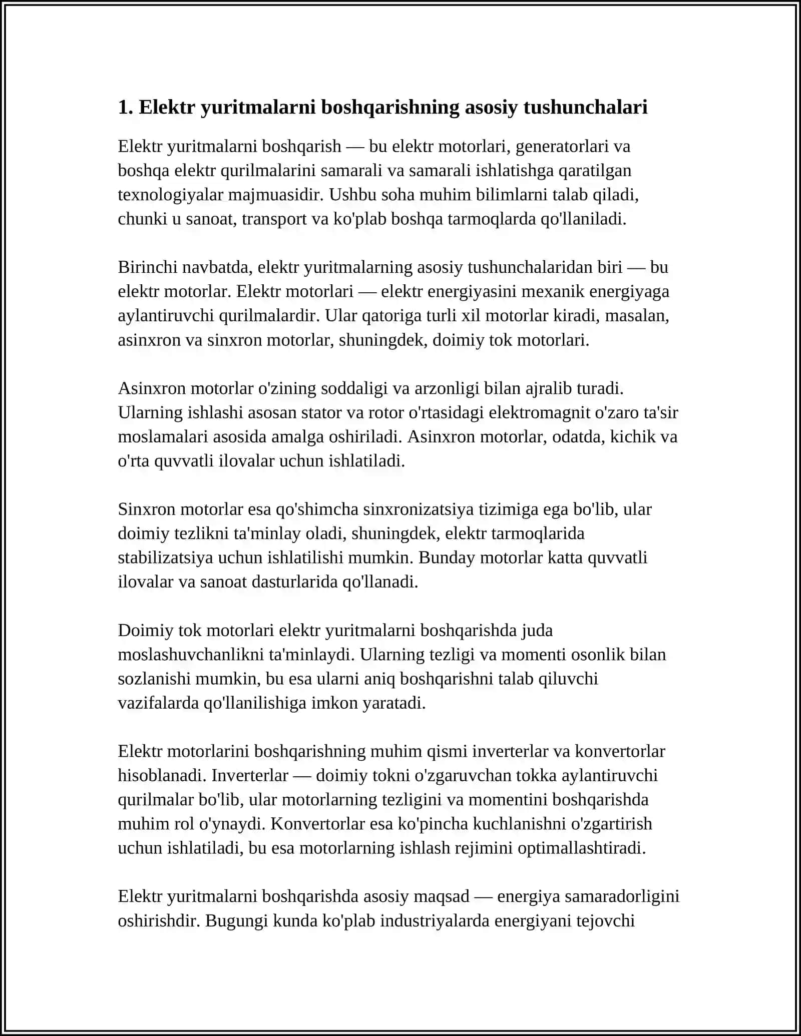 ELAKTR YURITMALARNI BOSHQARISHNING ANANAVIY VA ZAMONAVIY USULLARINI SOLISHTIRISH 3