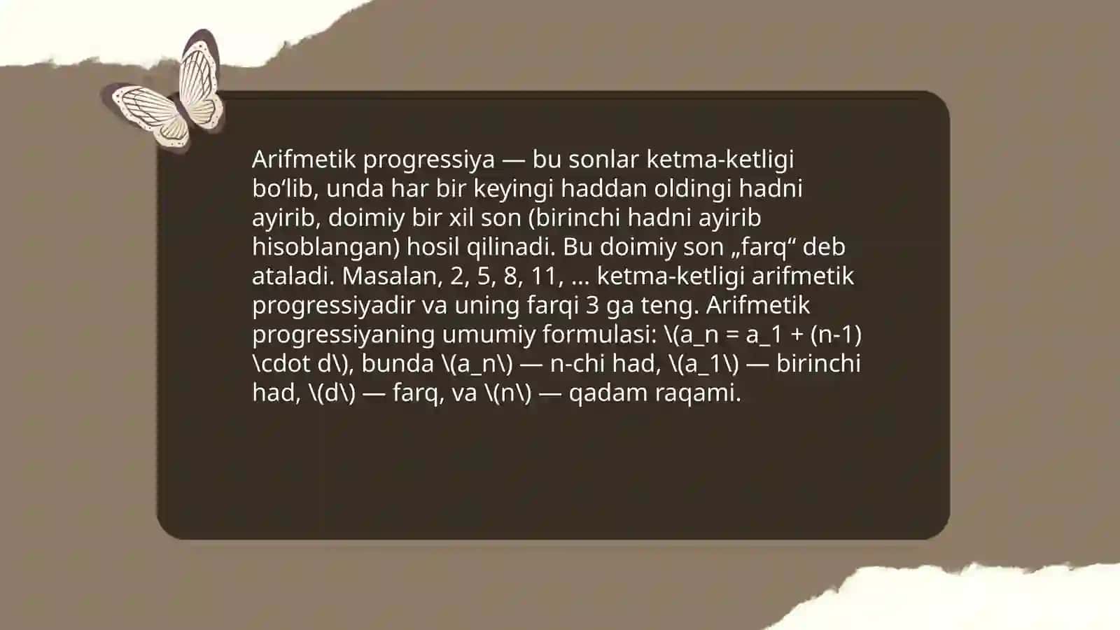 Arifmetik progressiya 3