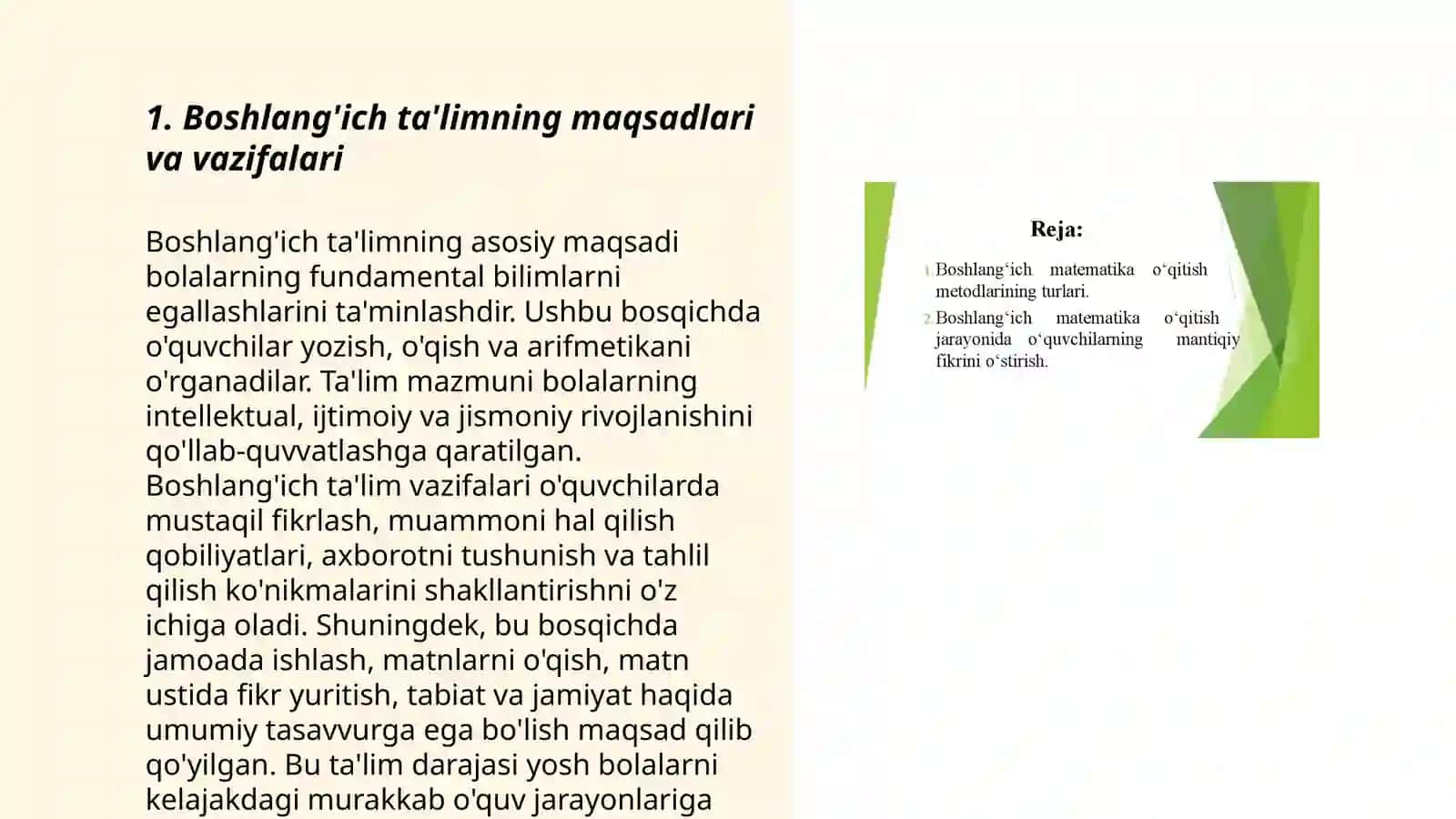 Boshlang'ich ta'lim metodlari 3