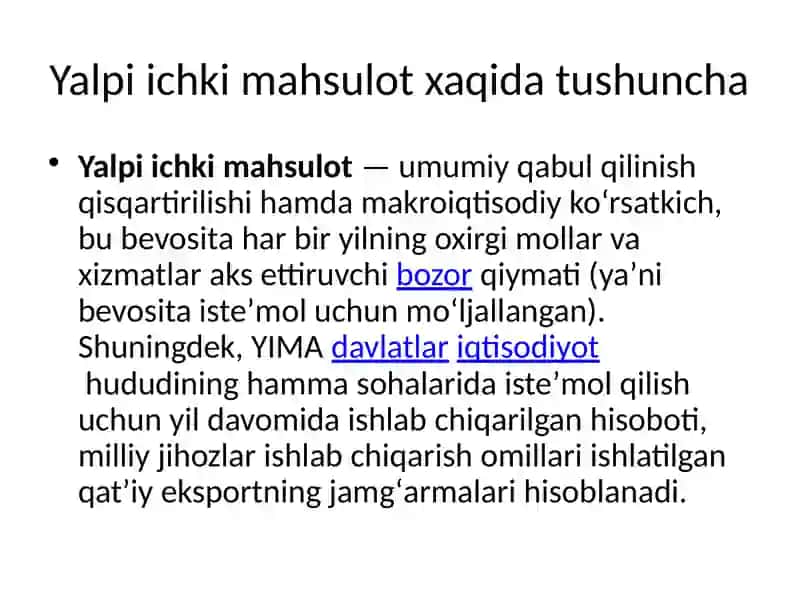 YALPI ICHKI MAHSULOTLAR STATISTIKASI 3