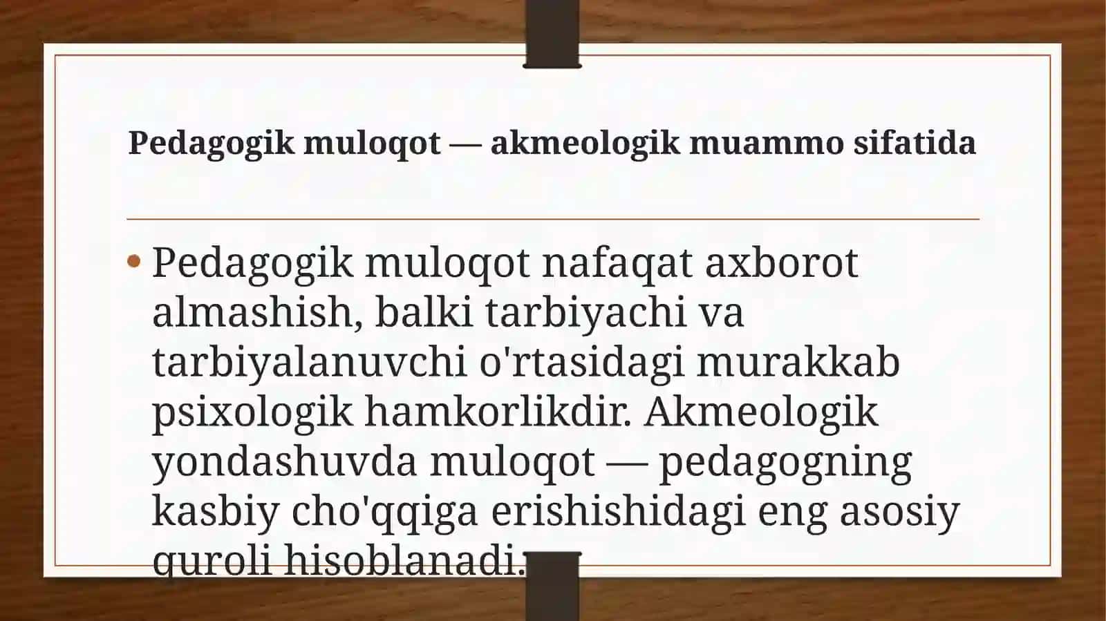 Pedagogik Muloqot – Akmeologik Muammo Sifatida 3