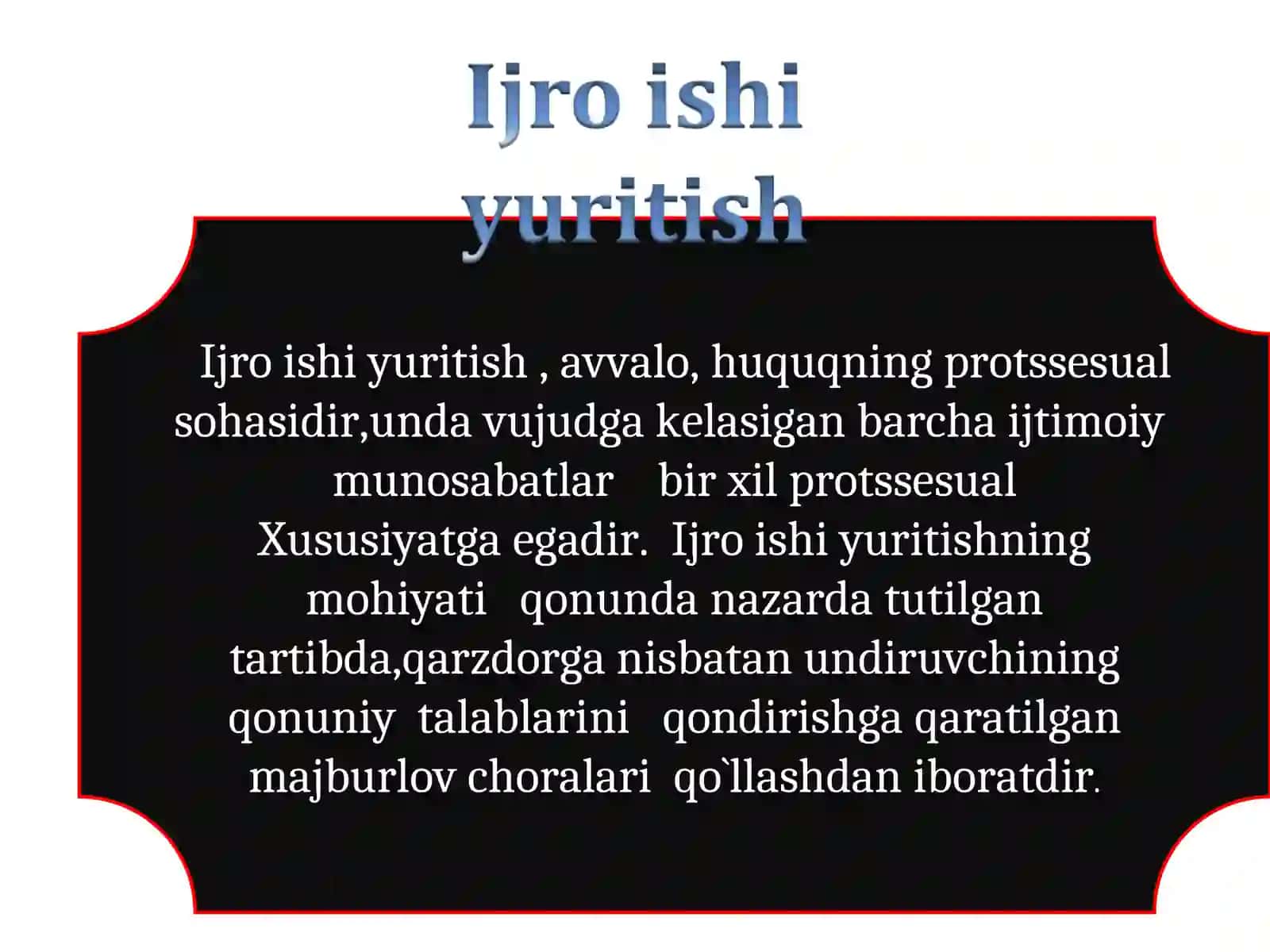 Ijro ishi yuritish tushunchasi predmeti va uning xususiyatlari 3