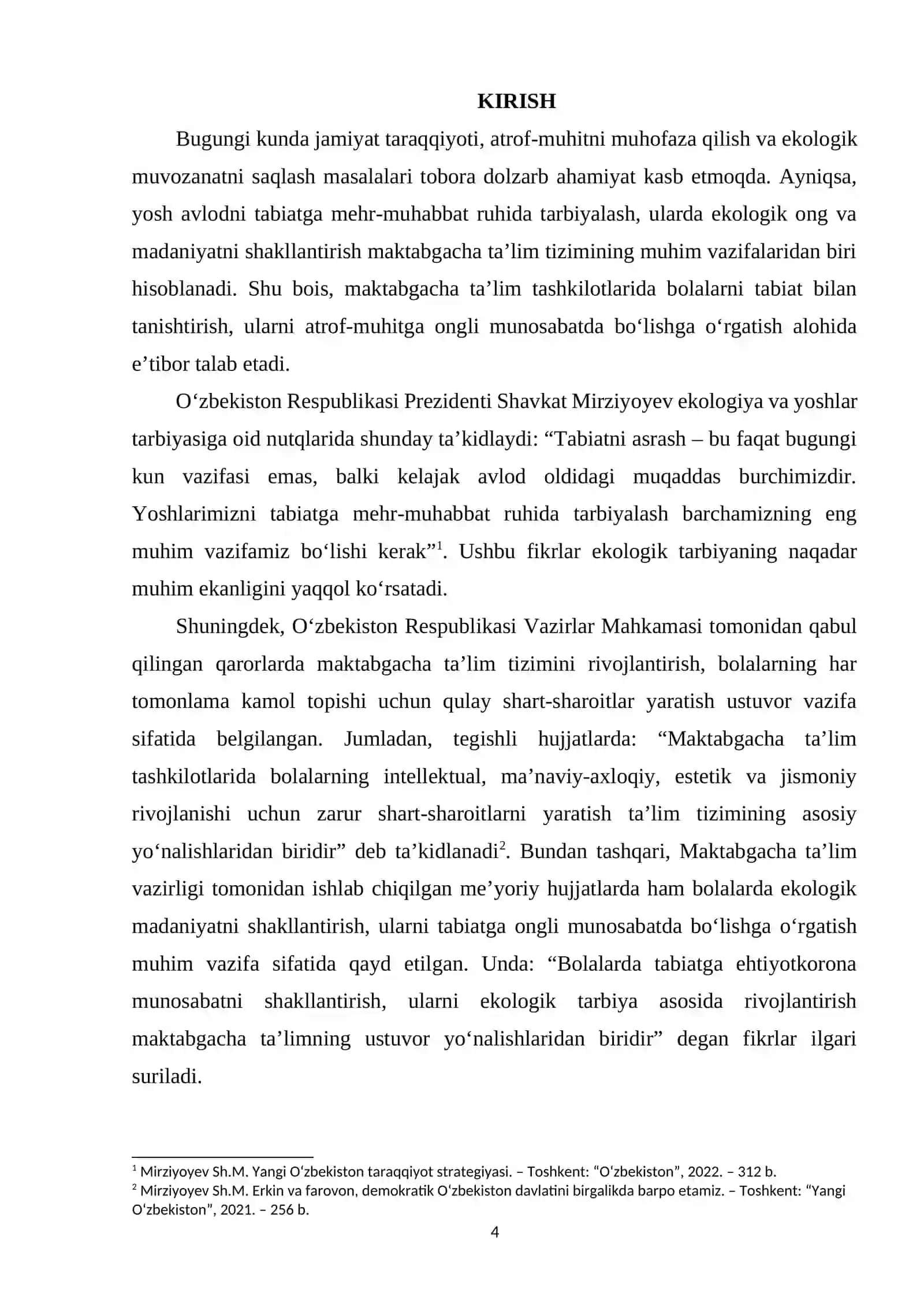Tabiat burchagini tashkil etish va unga qo'yiladigan talablar 3
