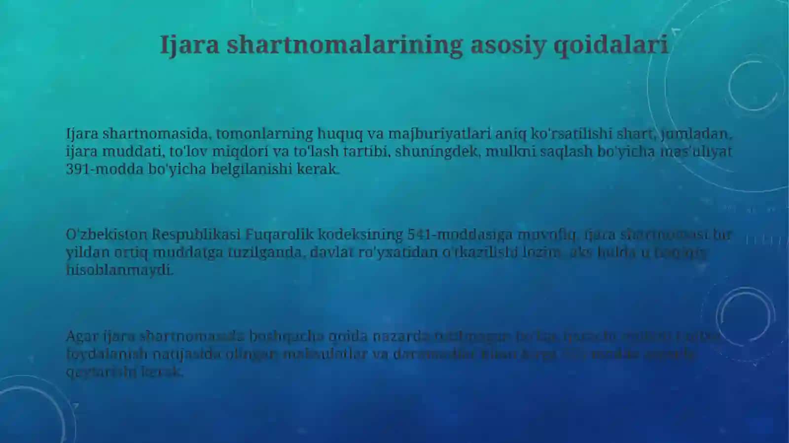 KO’CHMAS MULKLARNING IJARA SHARTNOMASIGA OID ME’YORLARTAHLILI 3