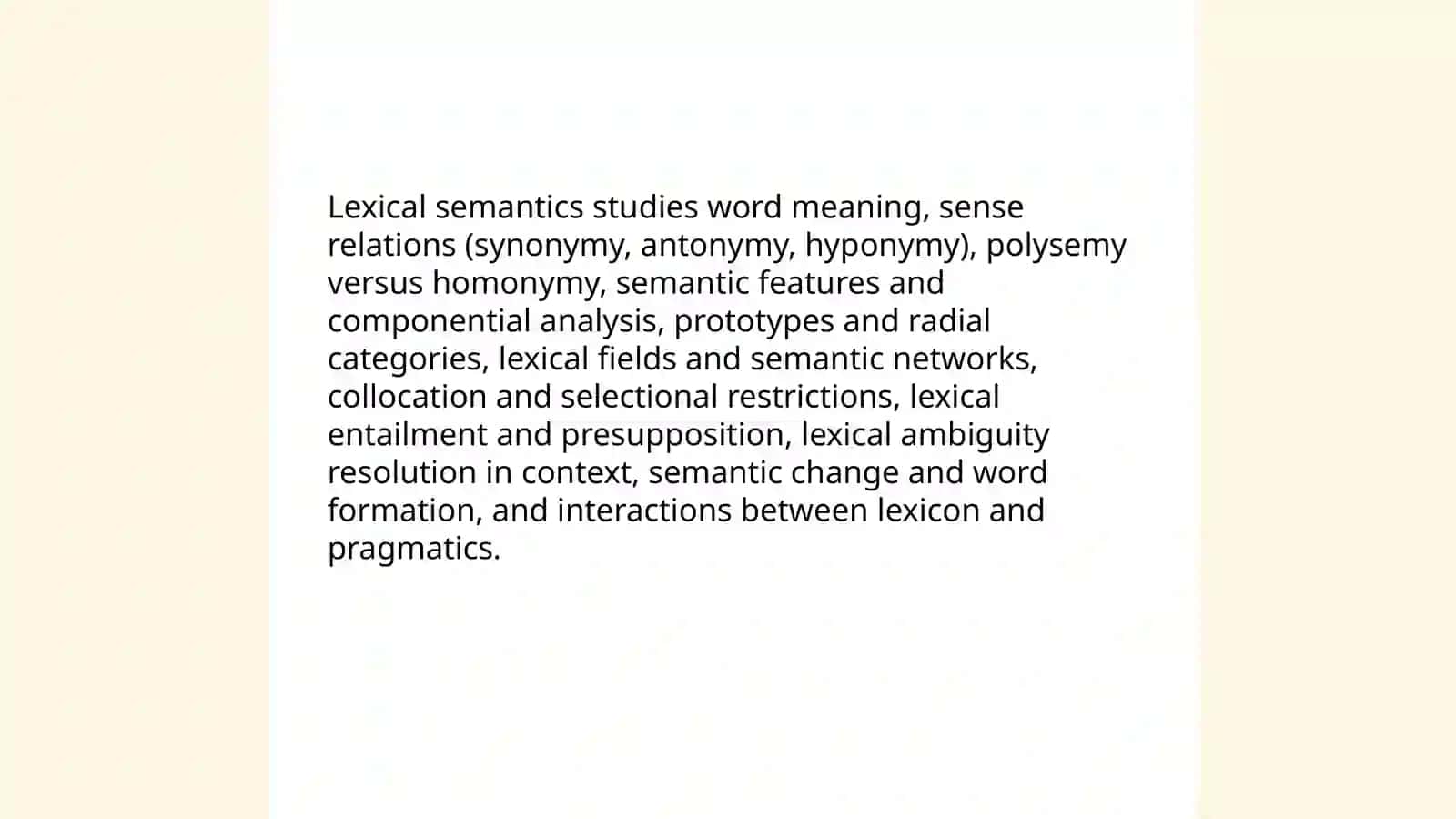 The study of meaning in language 3