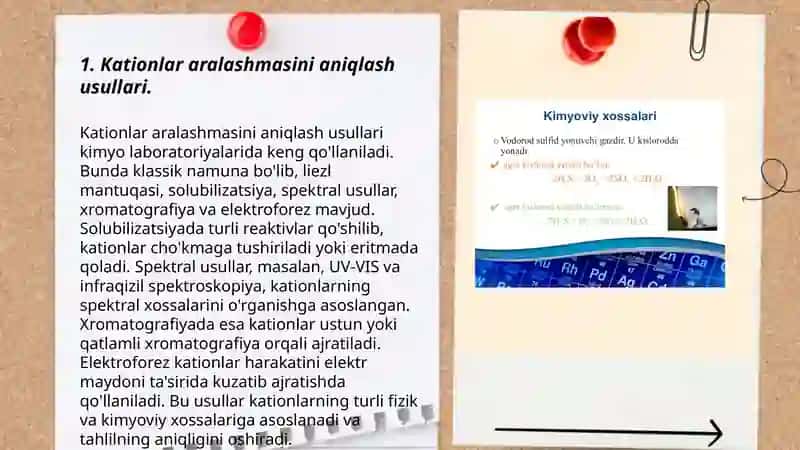 Kationlar aralashmasini vodorod sulfidli klassifikaciya boʻyicha analez qilish tartibi 3