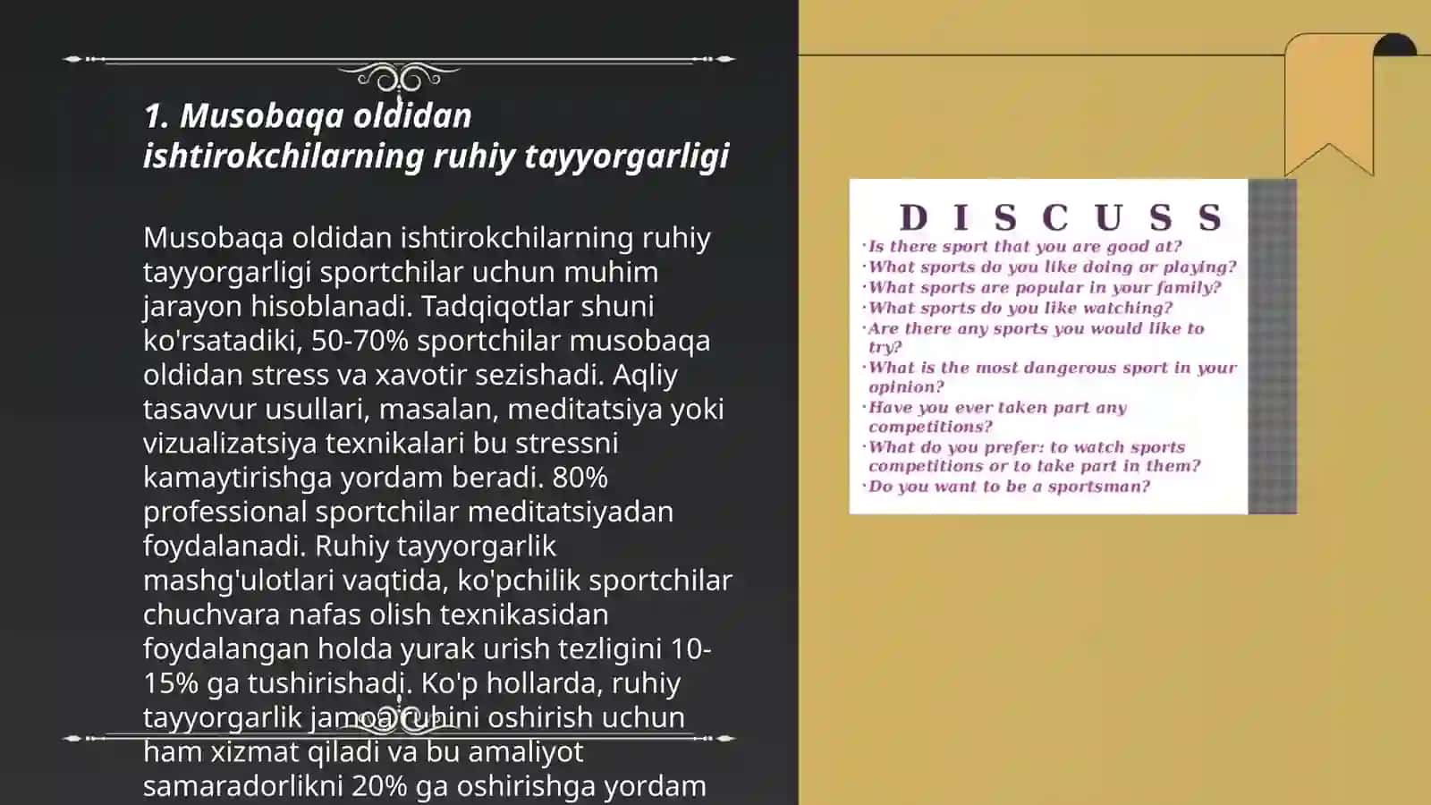 Sport musobaqalarening psixologik xususiyatlari 3