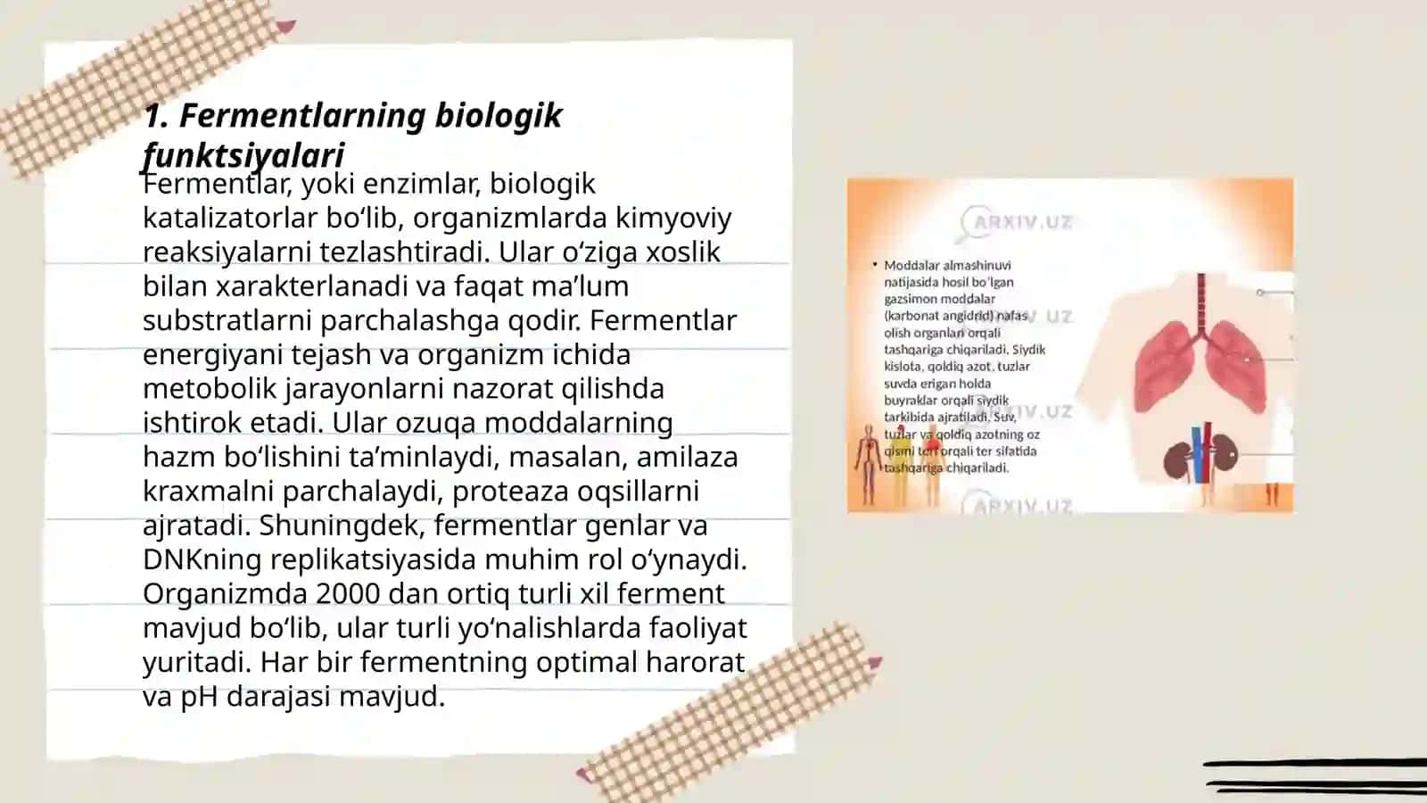 Fermentlarning tibbiyotdagi ahamiyati.Enzimopatologiya 3