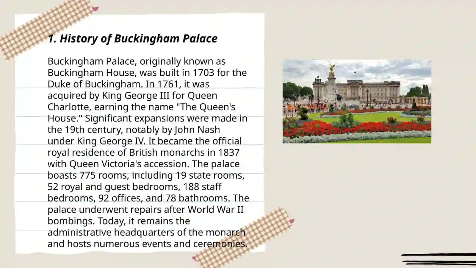 History of Buckingham Palace 3