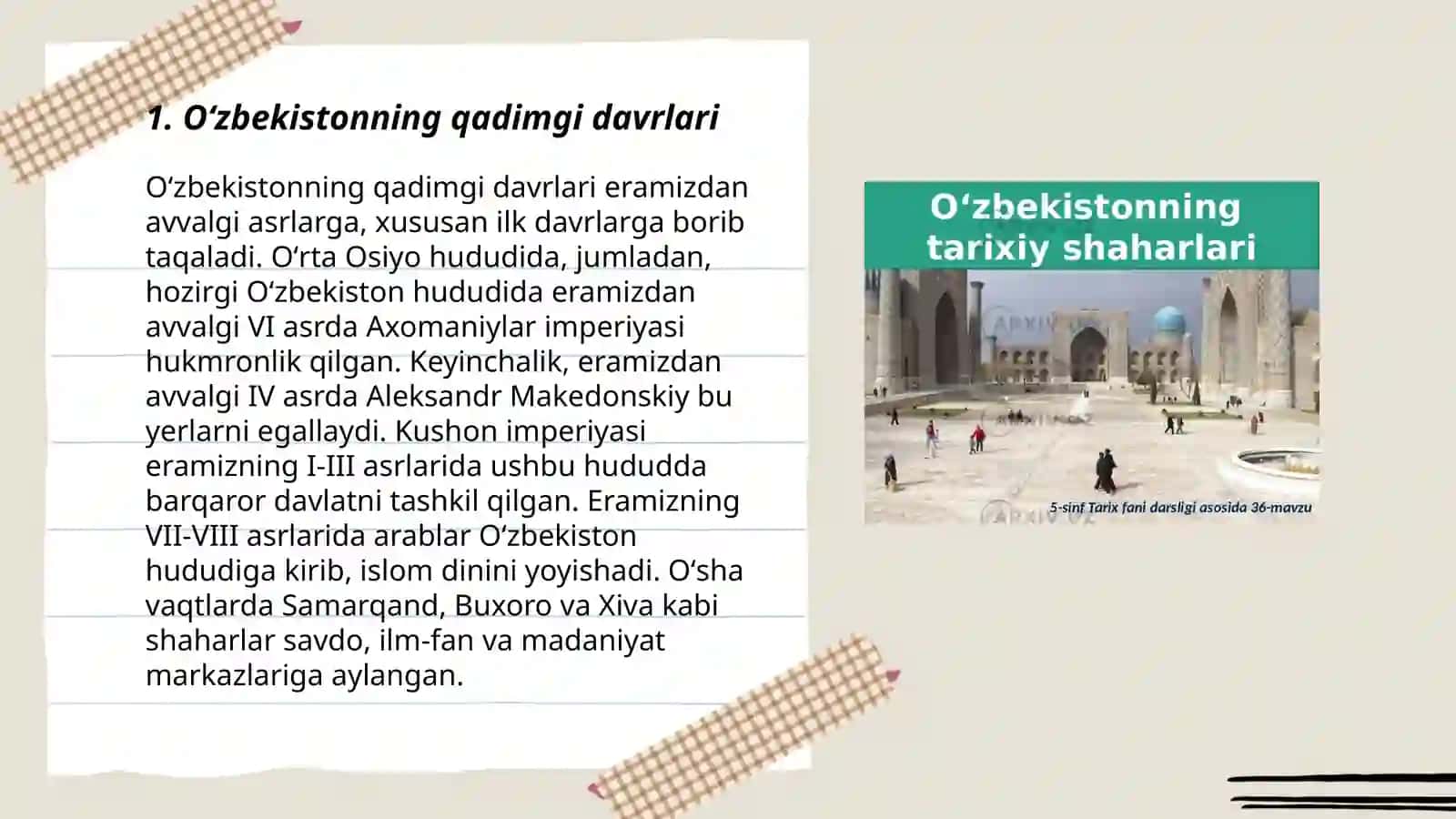 OʻZBEKISTON tarixi 3