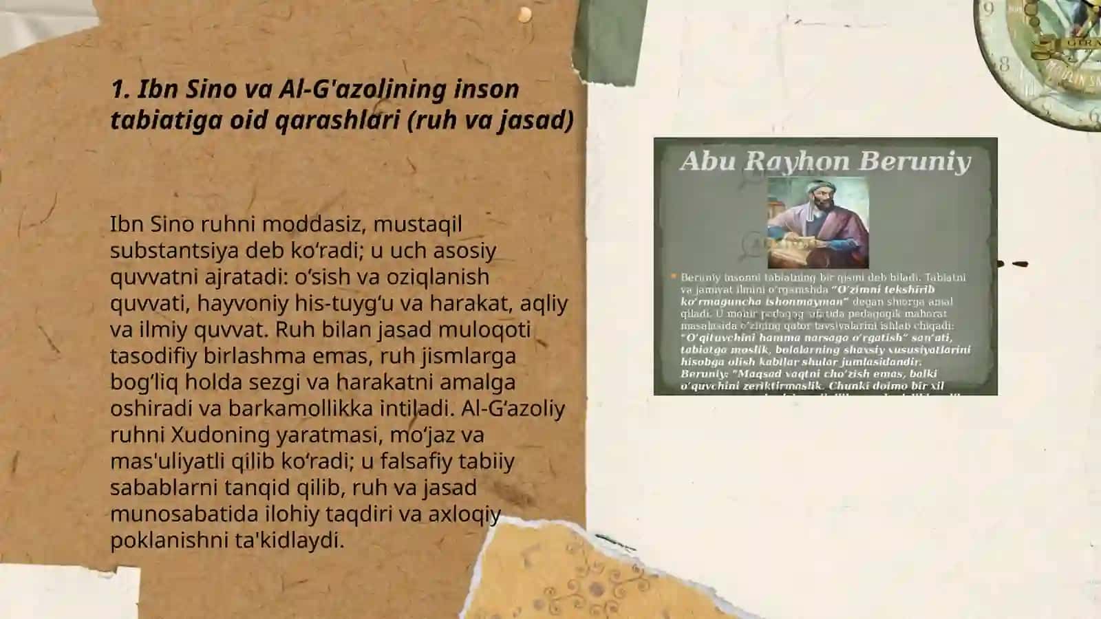 Ibn Sino va Al-G'azolining inson tabiatiga oid qarashlari (ruh va jasad) 3