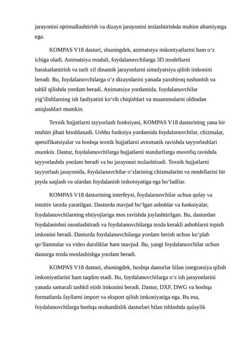 KOMPAS V18 dasturining texnik imkoniyatlari 3