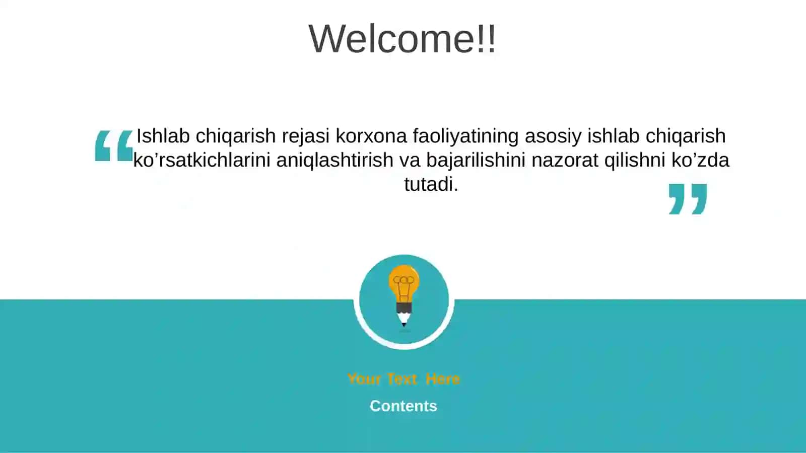 Ishlab chiqarish rejasi 3