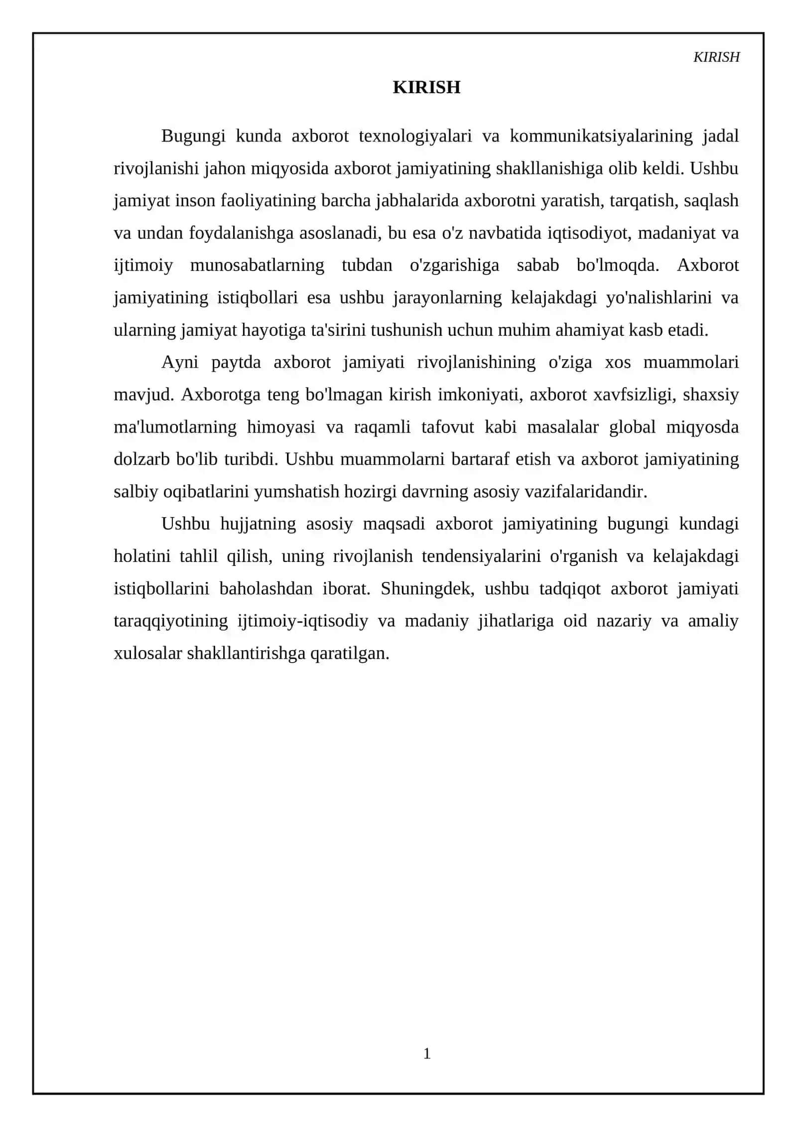 Axborot jamiyati va uning istiqbollari 3
