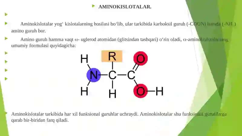 AMINOKISLOTALARNING STRUKTURASI, KLASSIFIKATSIYASI. 3