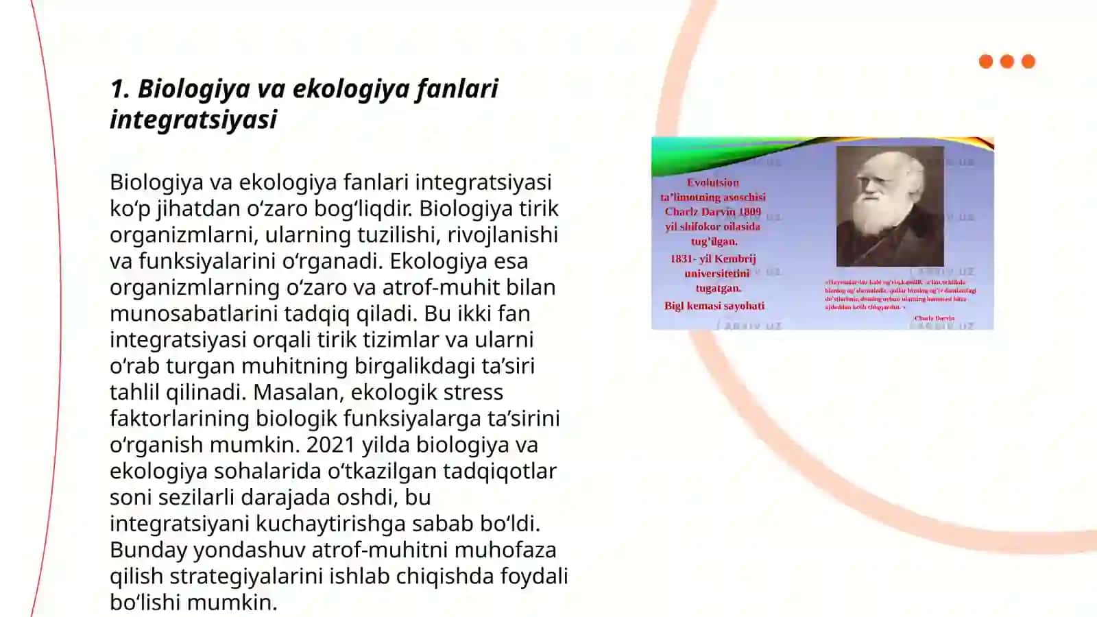 Biologiya fanlaridagi integratsion jarayonlar va uning ta’limdagi ahamiyati 3