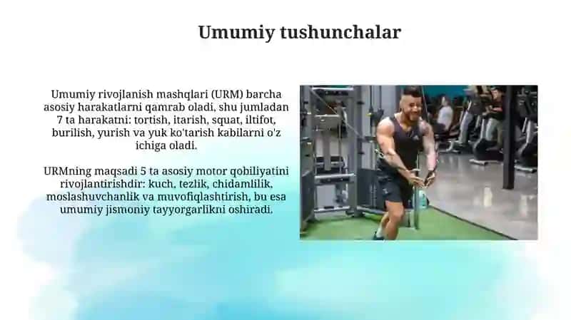 Jismoniy faoliyat mashqlari 3