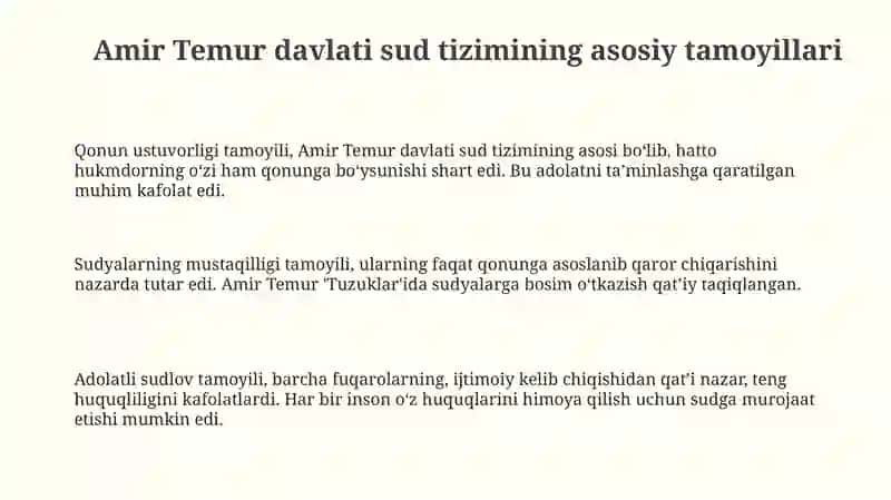 Amir Temur davlatining sud tizimi 3