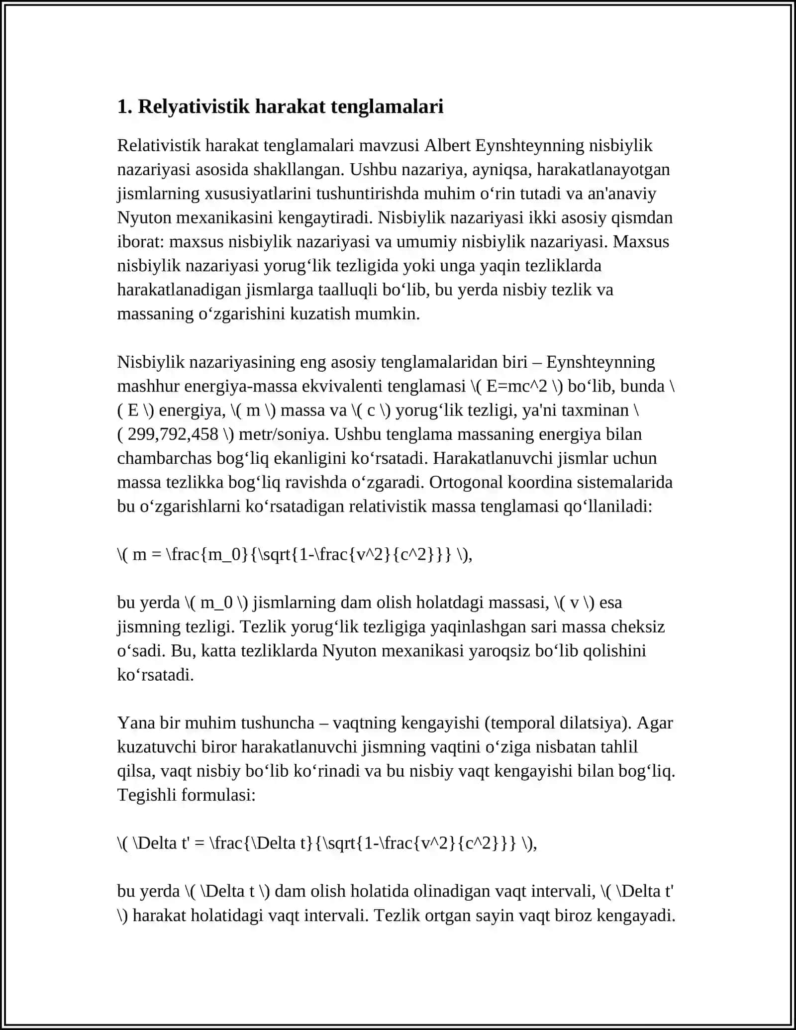 RELYATIVISTIK DINAMIKA ELEMENTLARI 3