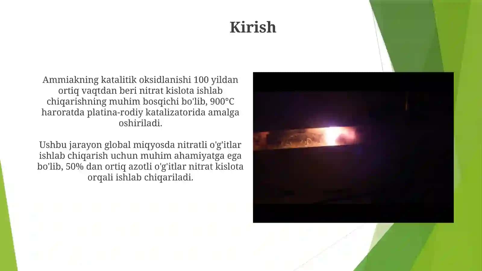 Kuchsiz nitrat kislota ishlab chiqarishda ammiakning katalitik oksidlanish mexanizmi 3