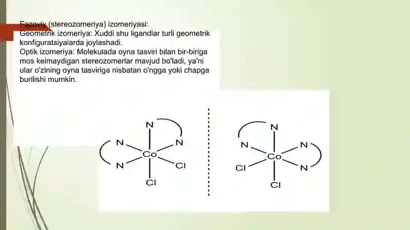 KOORDINATSION BIRIKMALARDA IZOMERIYA TURLARI 3
