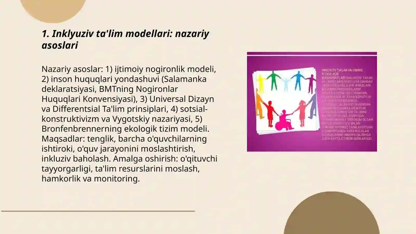 Inklyuziv ta'lim modellari:tahlil va xususiyatlar 3